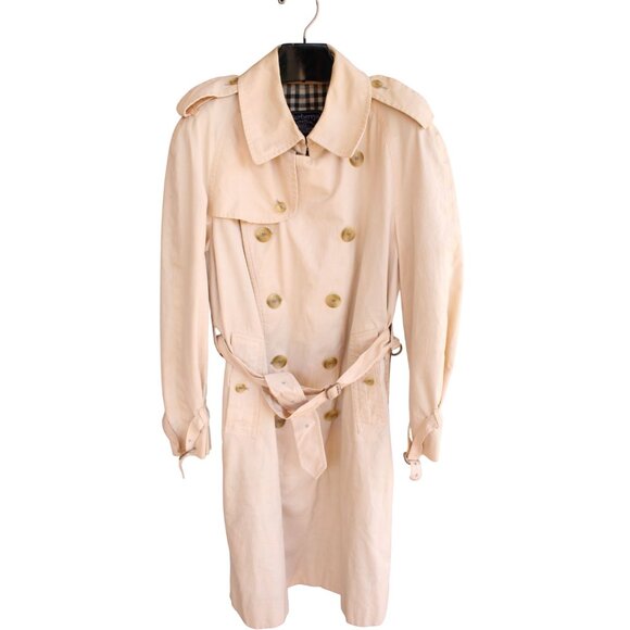 Mens Burberry Trench Coat No Lining Vintage Medium Large 93112 1